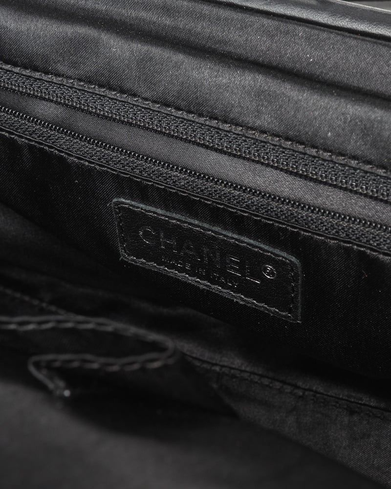 Chanel CC Checkered Velvet Shoulder Bag