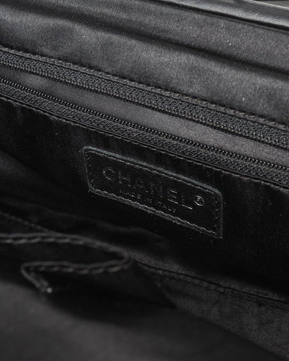 Chanel CC Checkered Velvet Shoulder Bag