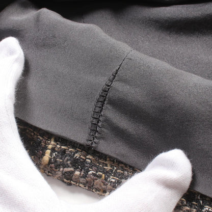 Chanel Gray Skirt Silk Wool Fabric P 26821v 17016