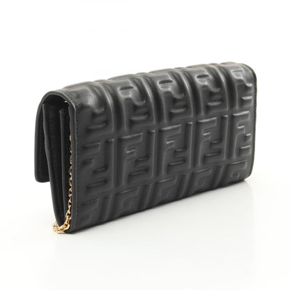 Fendi Nappa Matisse FF Embossed Continental Wallet On Chain