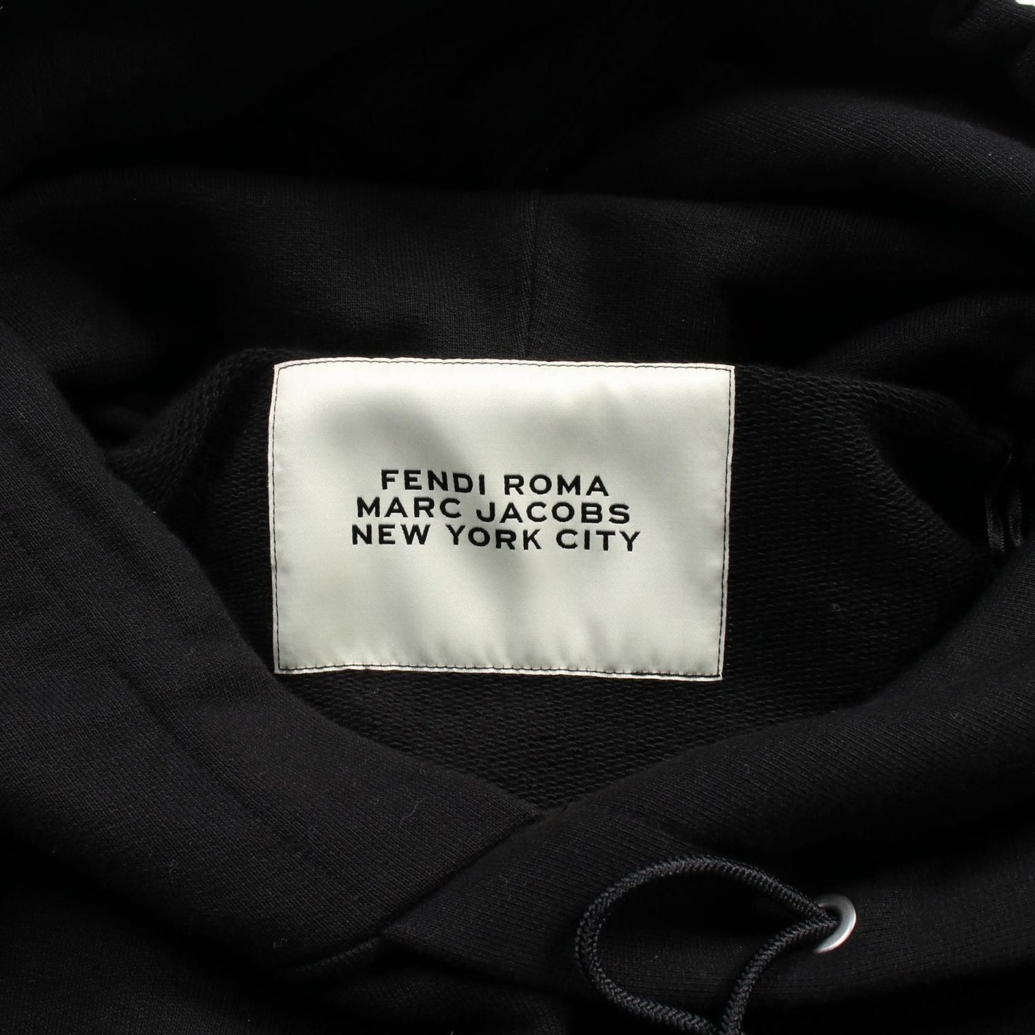 Fendi X Marc Jacobs Ff Baguette Hoodie Fy 1218ax 2h Cotton Black Mens M