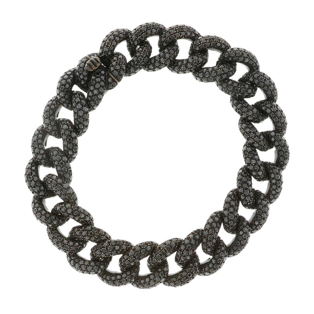 Gold and black diamonds bracelet