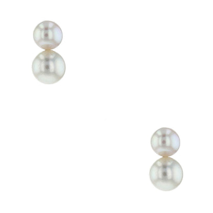 Gold and cultured pearls earrings