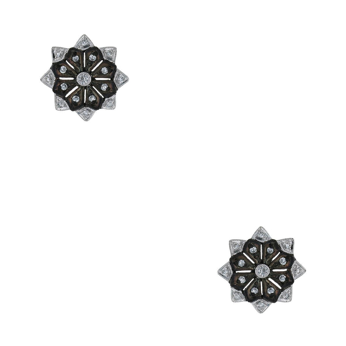 Gold and diamonds earrings