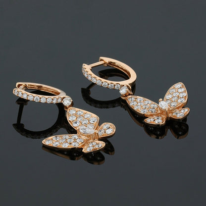 Gold and diamonds earrings