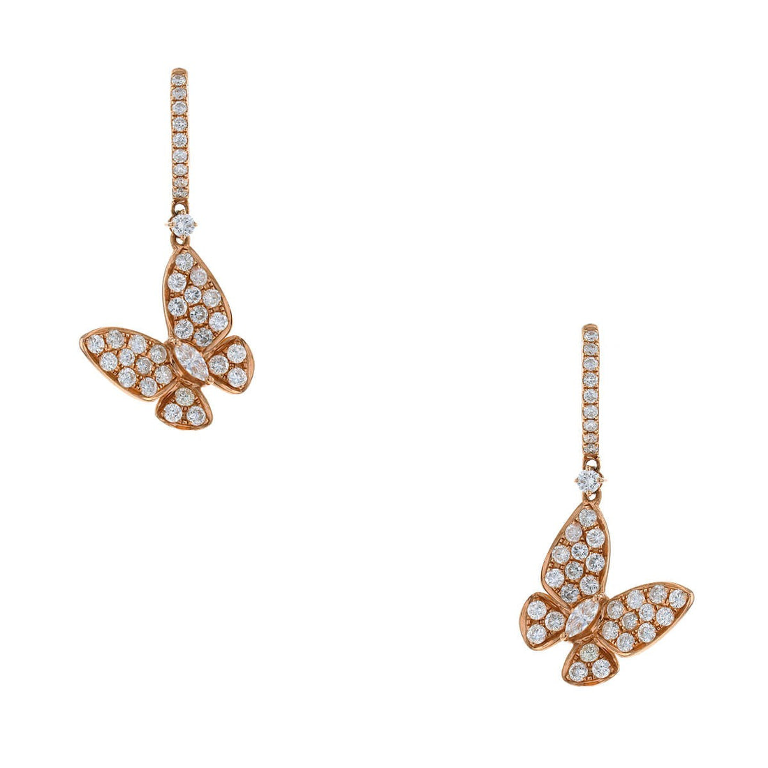 Gold and diamonds earrings