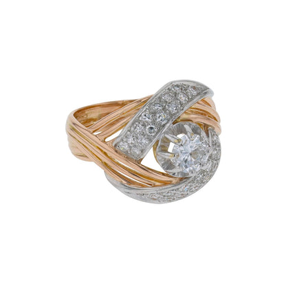 Gold and diamonds ring