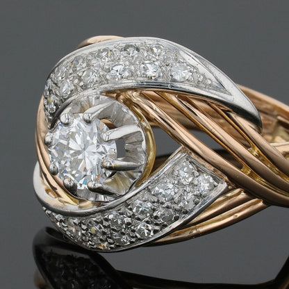 Gold and diamonds ring