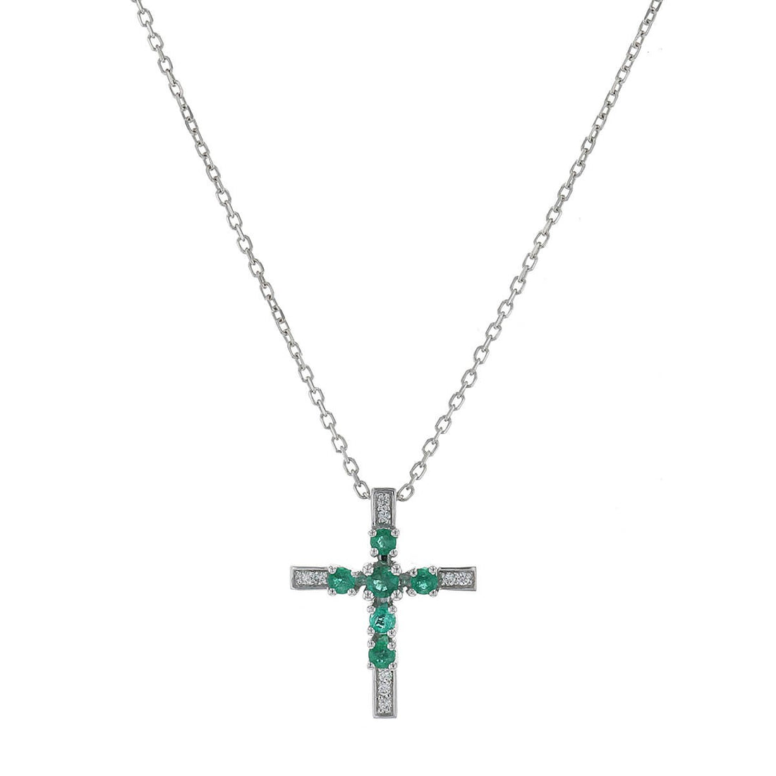 Gold, emeralds and diamonds necklace