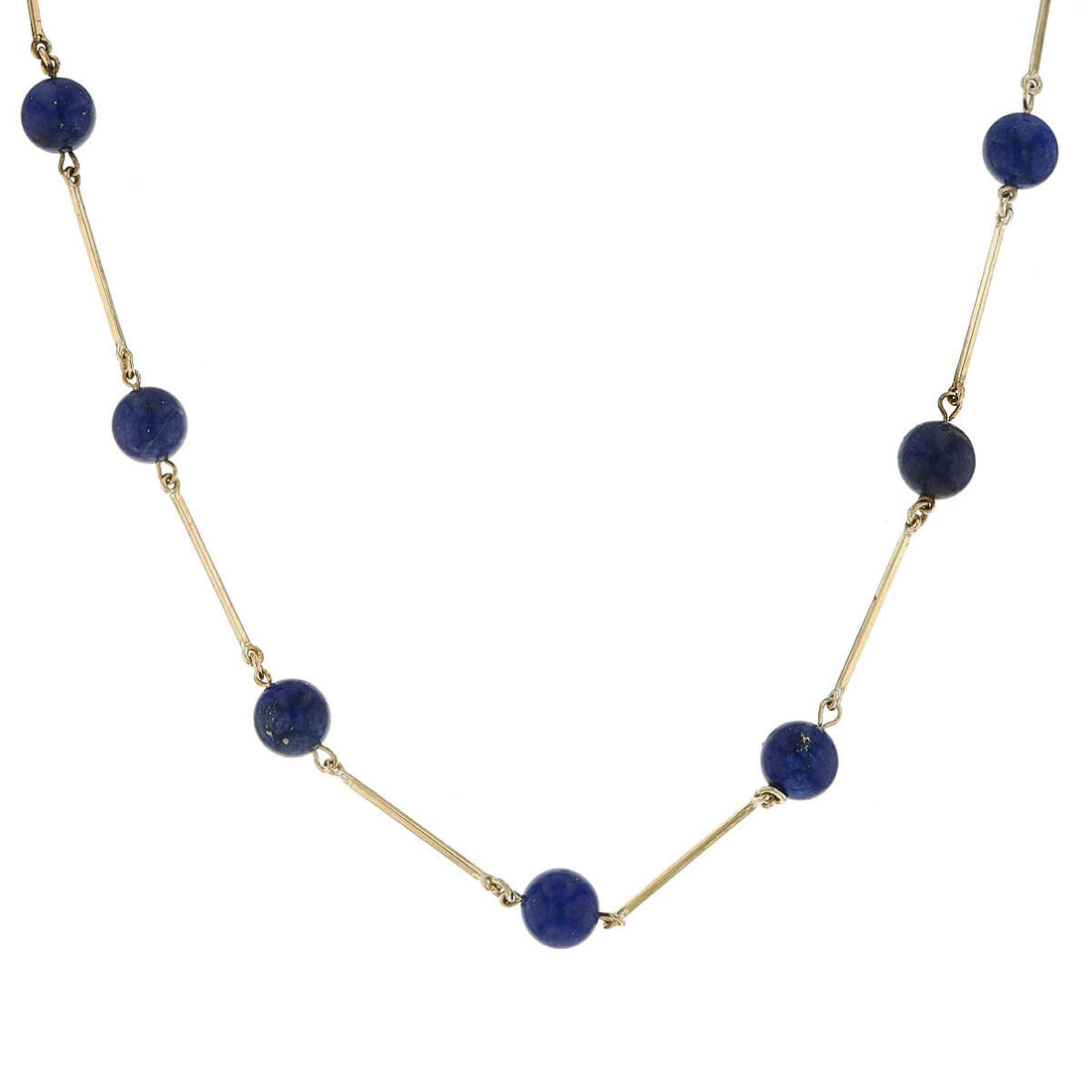 Gold and lapis lazuli necklace