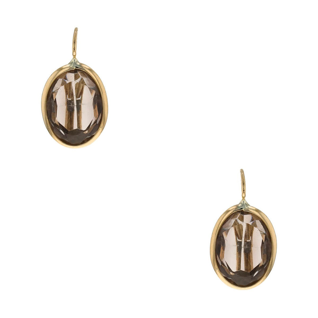 Gold and quartz earrings