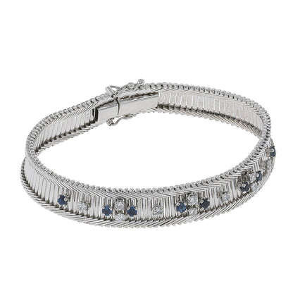 Gold, sapphires and diamonds bracelet