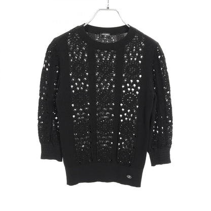 Chanel Black Coco Mark Knit Cotton P 62984k 48963