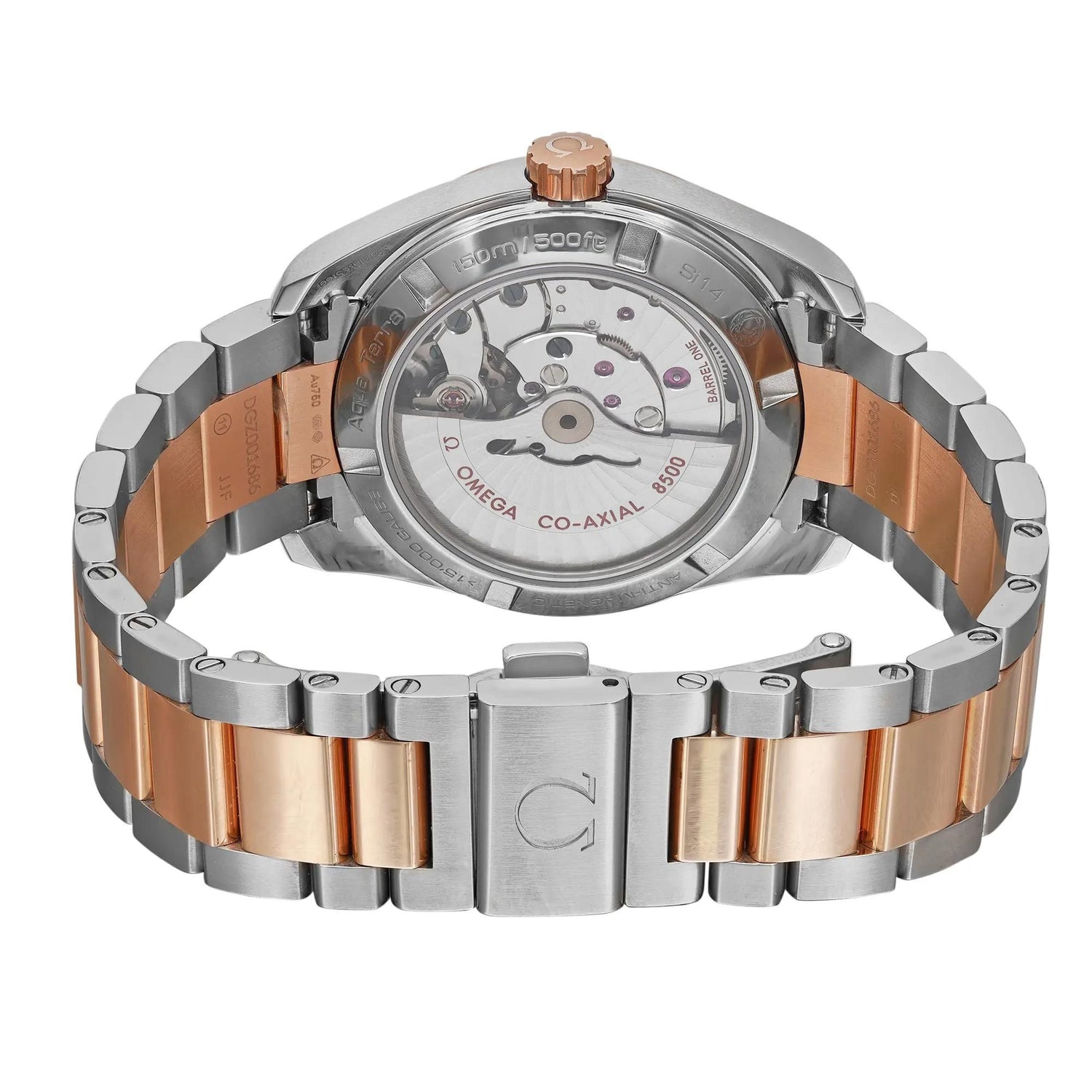 Omega Aqua Terra 18k Rose Gold Steel MOP Dial Ladies Watch 231.25.39.21.55.001