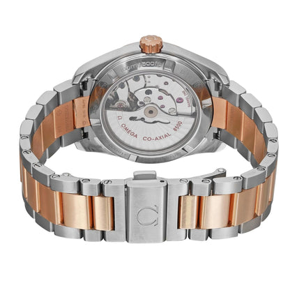 Omega Aqua Terra 18k Rose Gold Steel MOP Dial Ladies Watch 231.25.39.21.55.001