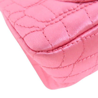 Chanel Classic Double Flap 20 Shoulder Baga Satin Pink