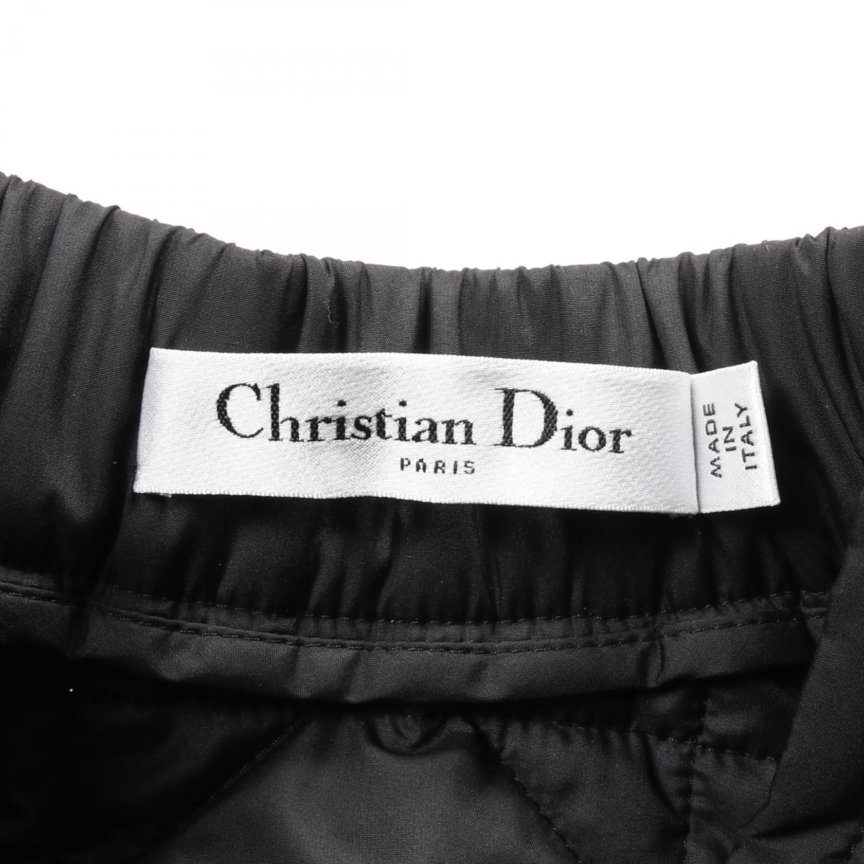 Dior Microcannage Quilted Technical Taffeta Skirt Black Other Polyester 157j 67a 2827