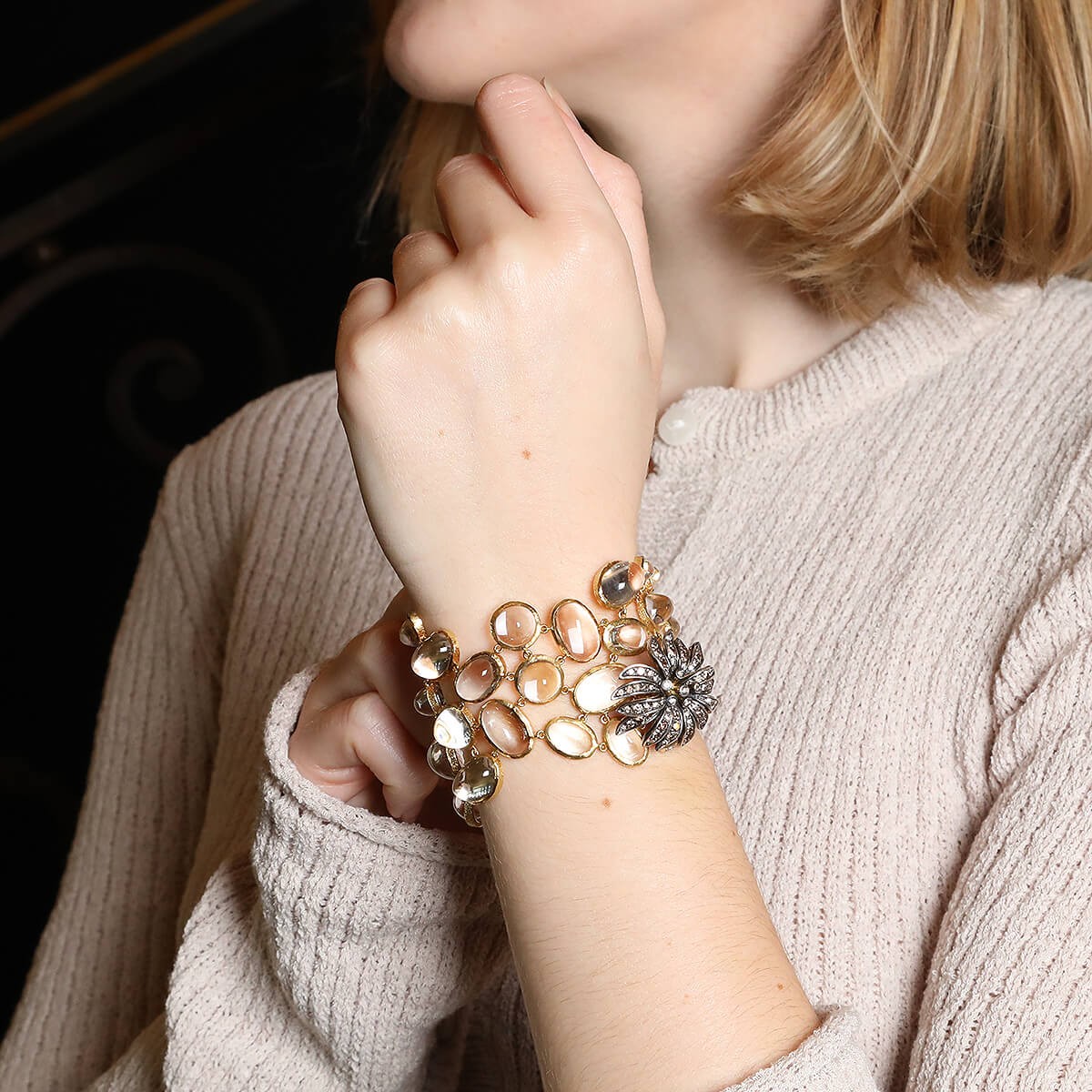 H. Stern rock crystals, diamonds and gold bracelet