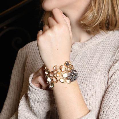 H. Stern rock crystals, diamonds and gold bracelet