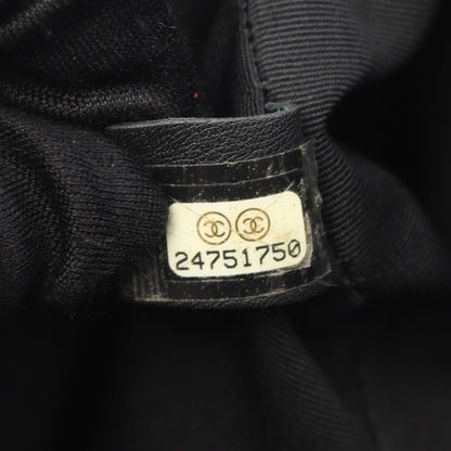 Chanel Black V Stitch Shoulder Bag Lambskin (sheep Leather)