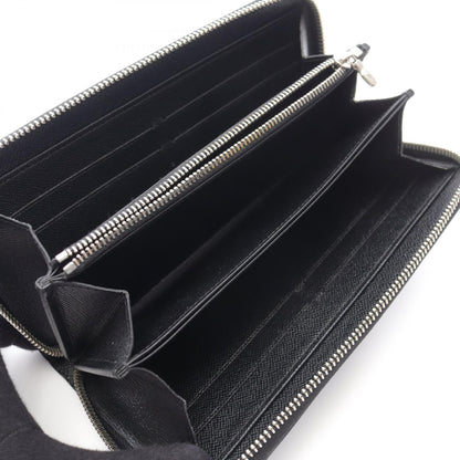 Louis Vuitton Zippy Wallet Black Around Long Wallet M 60072