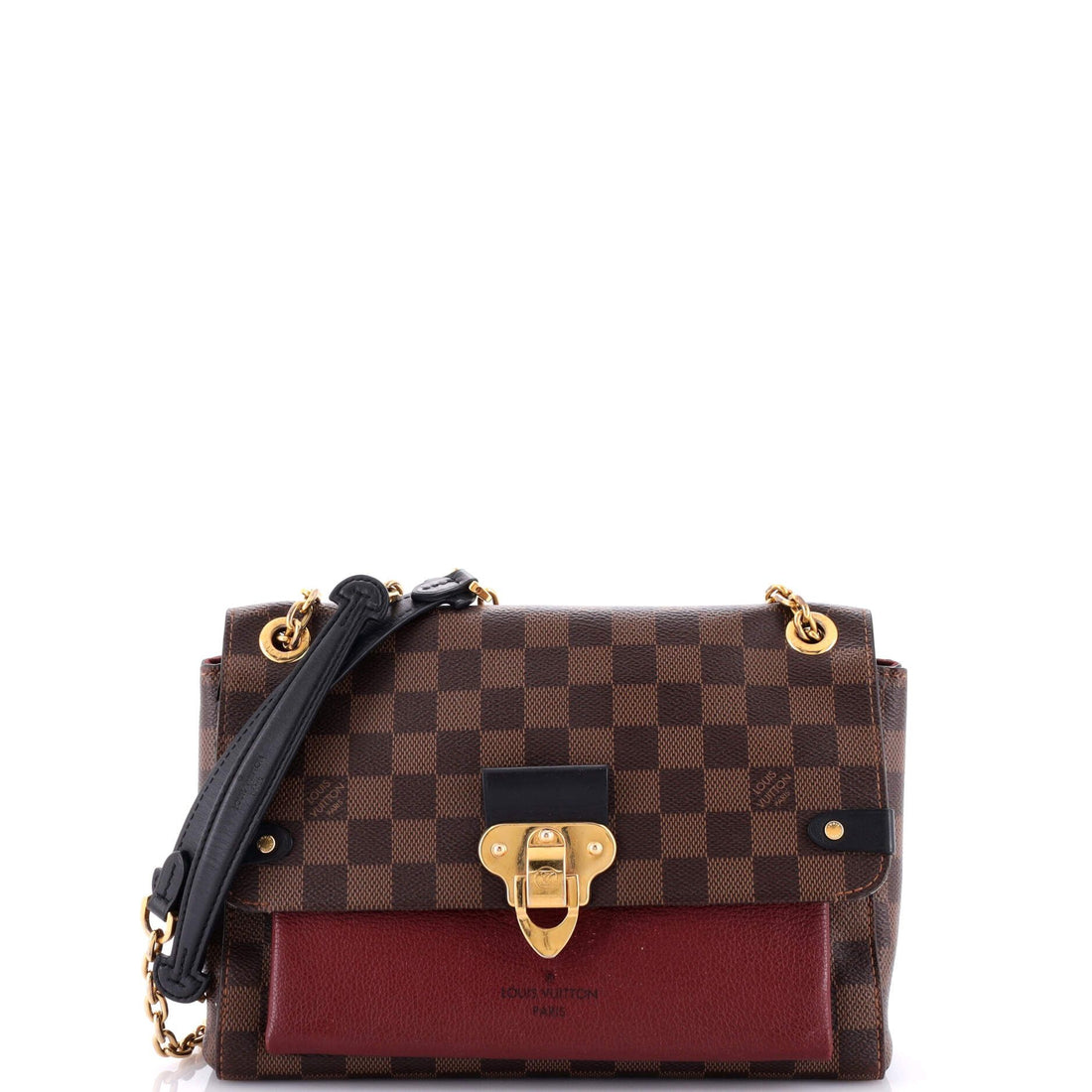 Louis Vuitton Vavin Handbag Damier With Leather Pm