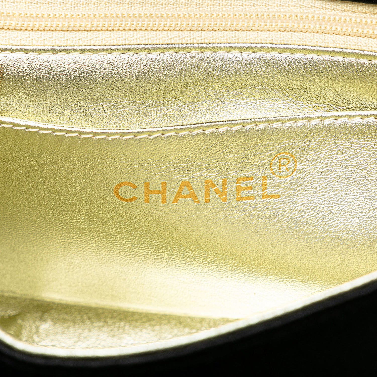 Chanel Satin Sequin Camellia Crossbody Black