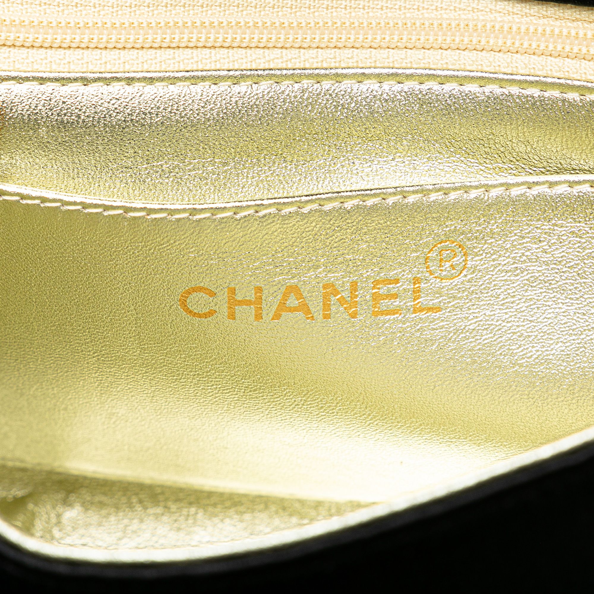 Chanel Satin Sequin Camellia Crossbody Black