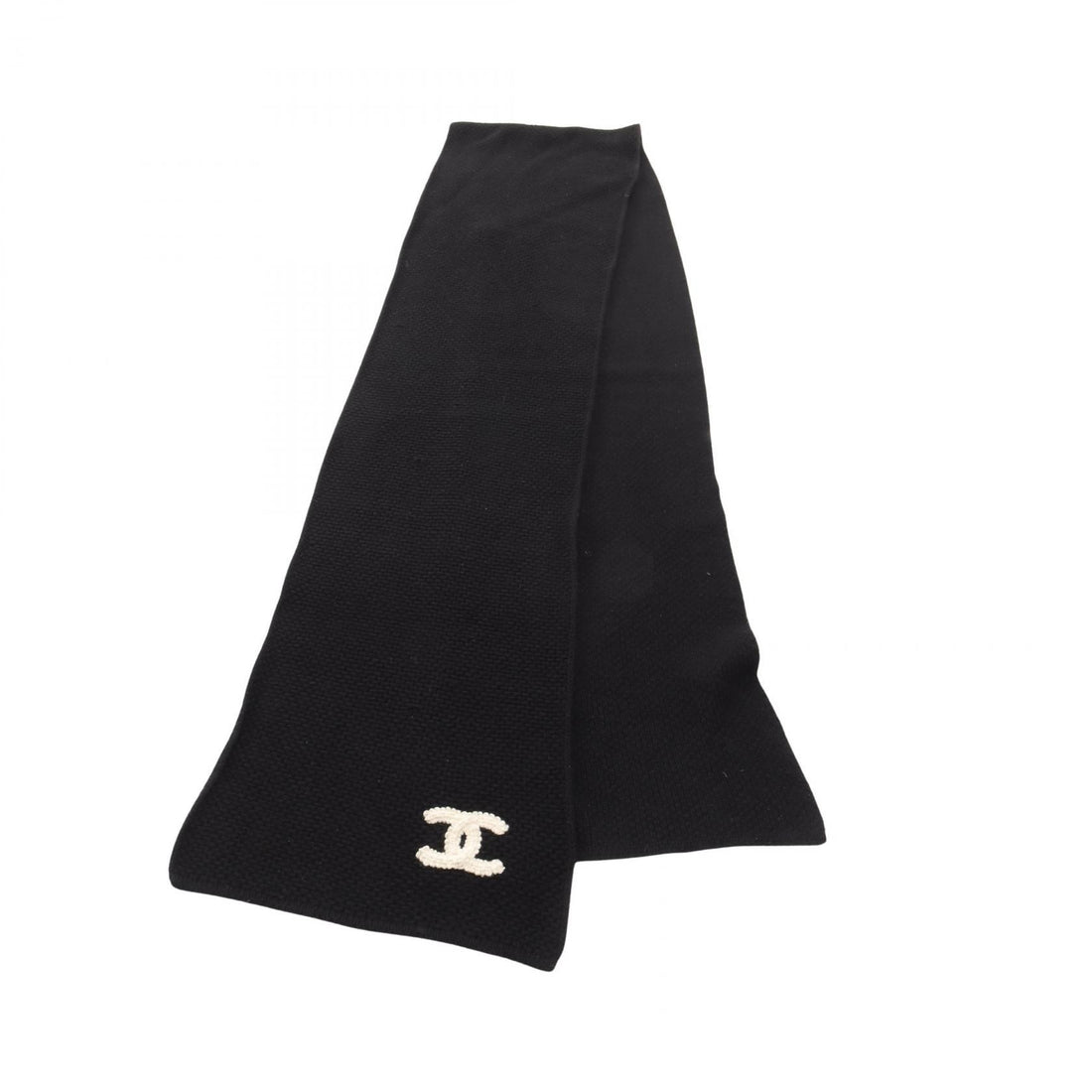 Chanel Black Coco Mark Scarf Other Cashmere