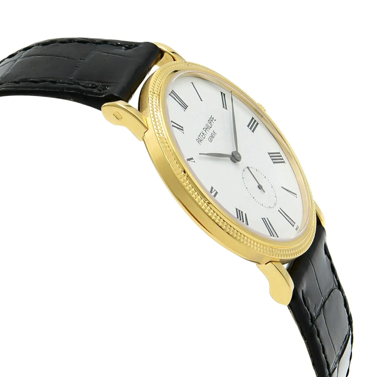Patek Philippe Calatrava 36mm 18k Gold White Dial Hand Wind Watch 5119J-001