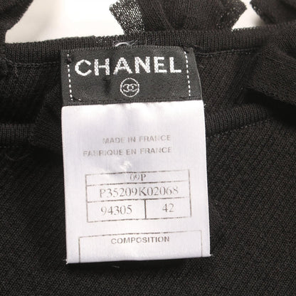 Chanel Black T-shirt Cotton Nylon P 35209k 02068