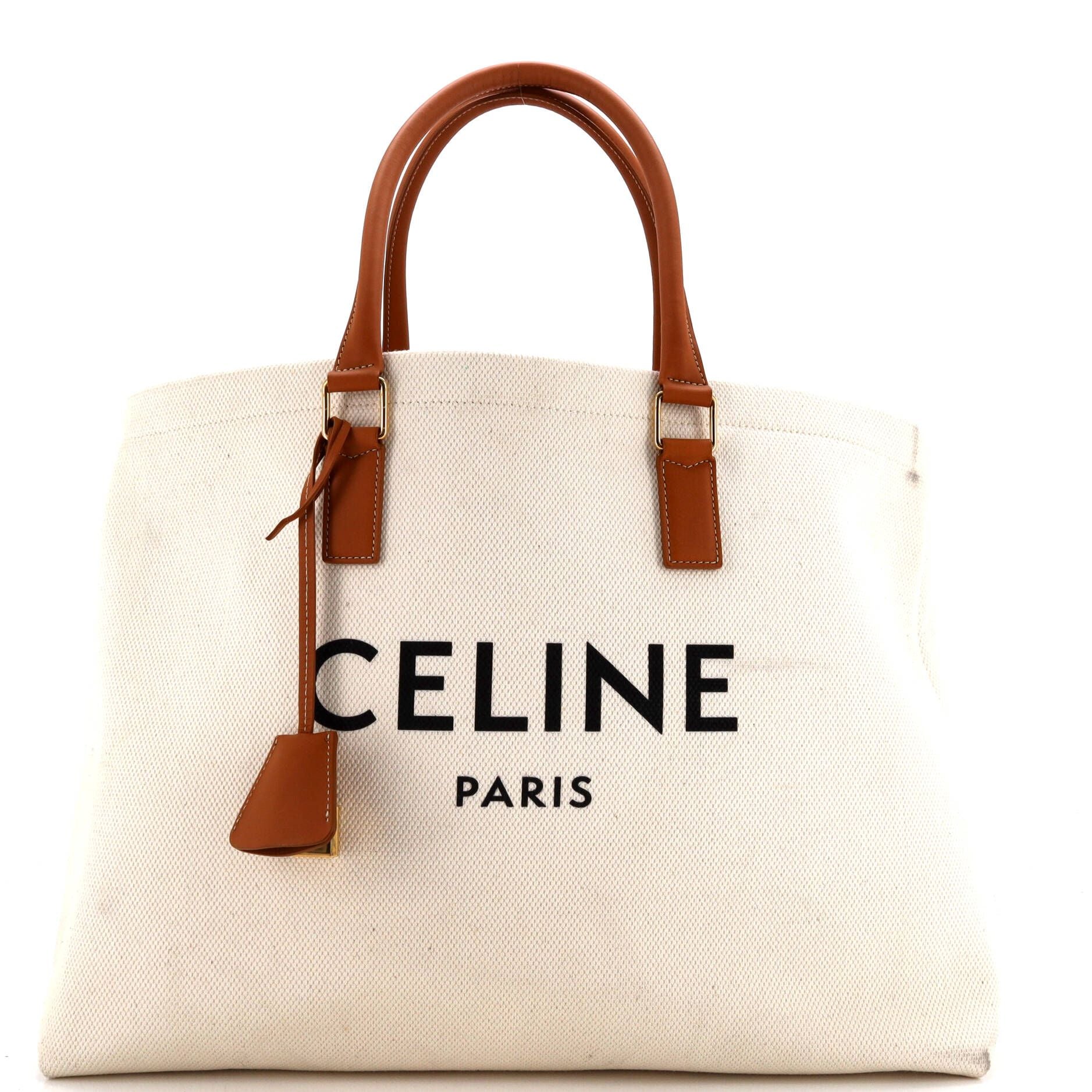 Celine Horizontal Cabas Tote Canvas With Leather