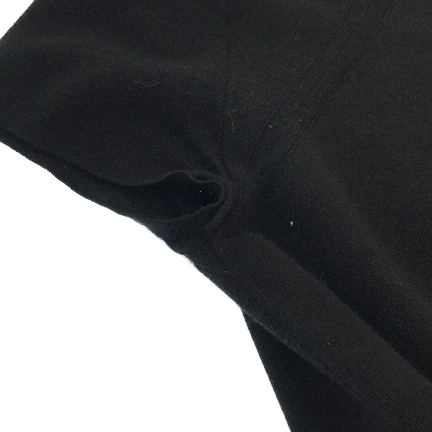 Hermes Short Sleeve Sweater Cashmere Silk Knit Black 34