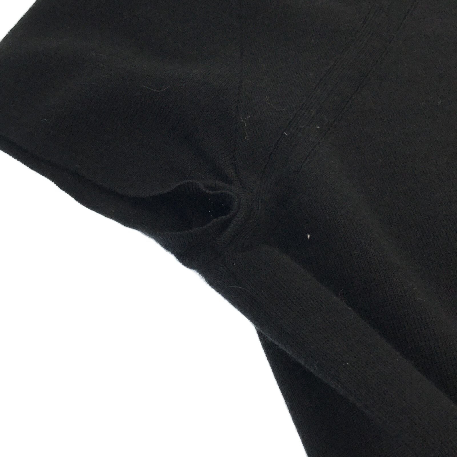 Hermes Short Sleeve Sweater Cashmere Silk Knit Black 34