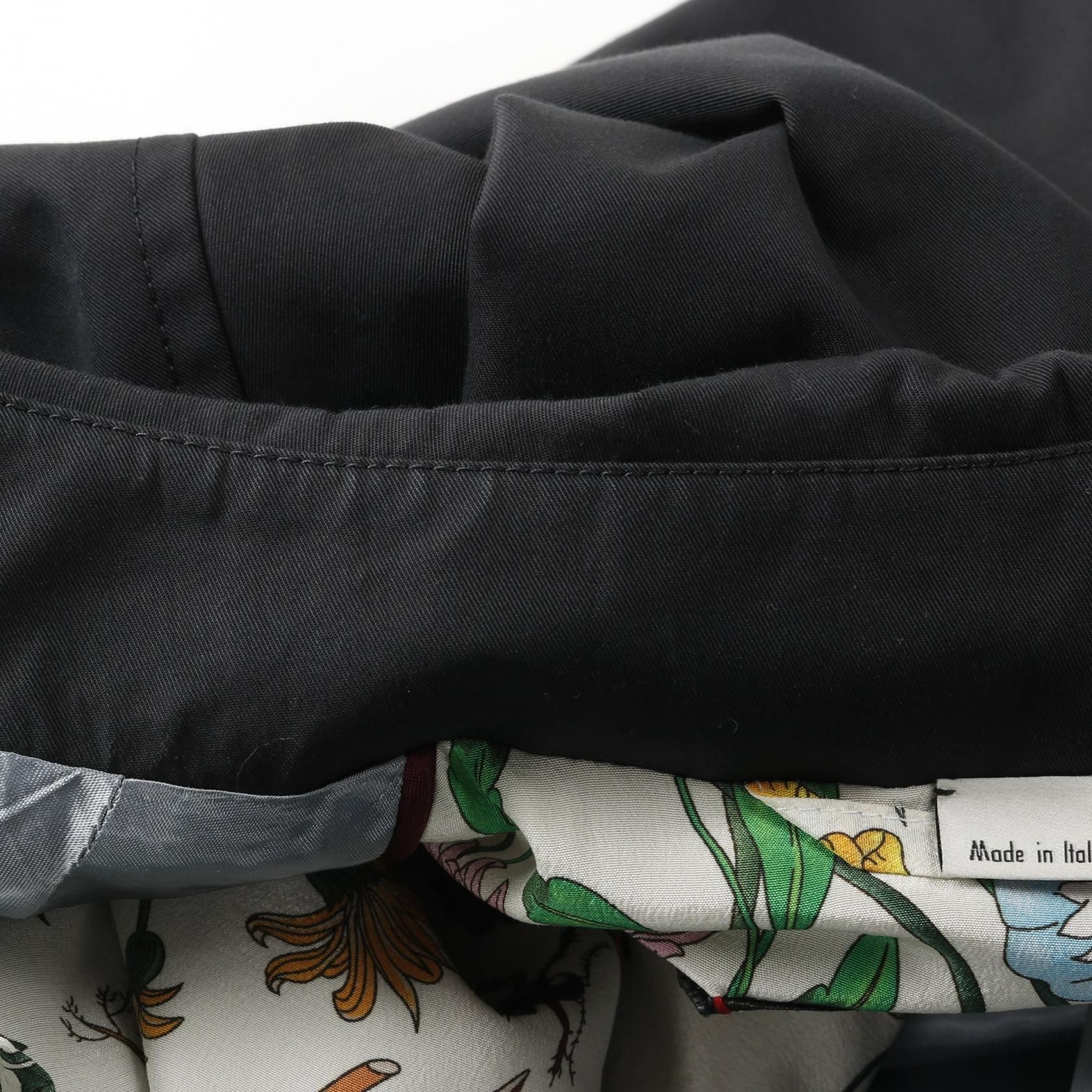 Gucci Trench Coat Black Nylon Cotton 565807
