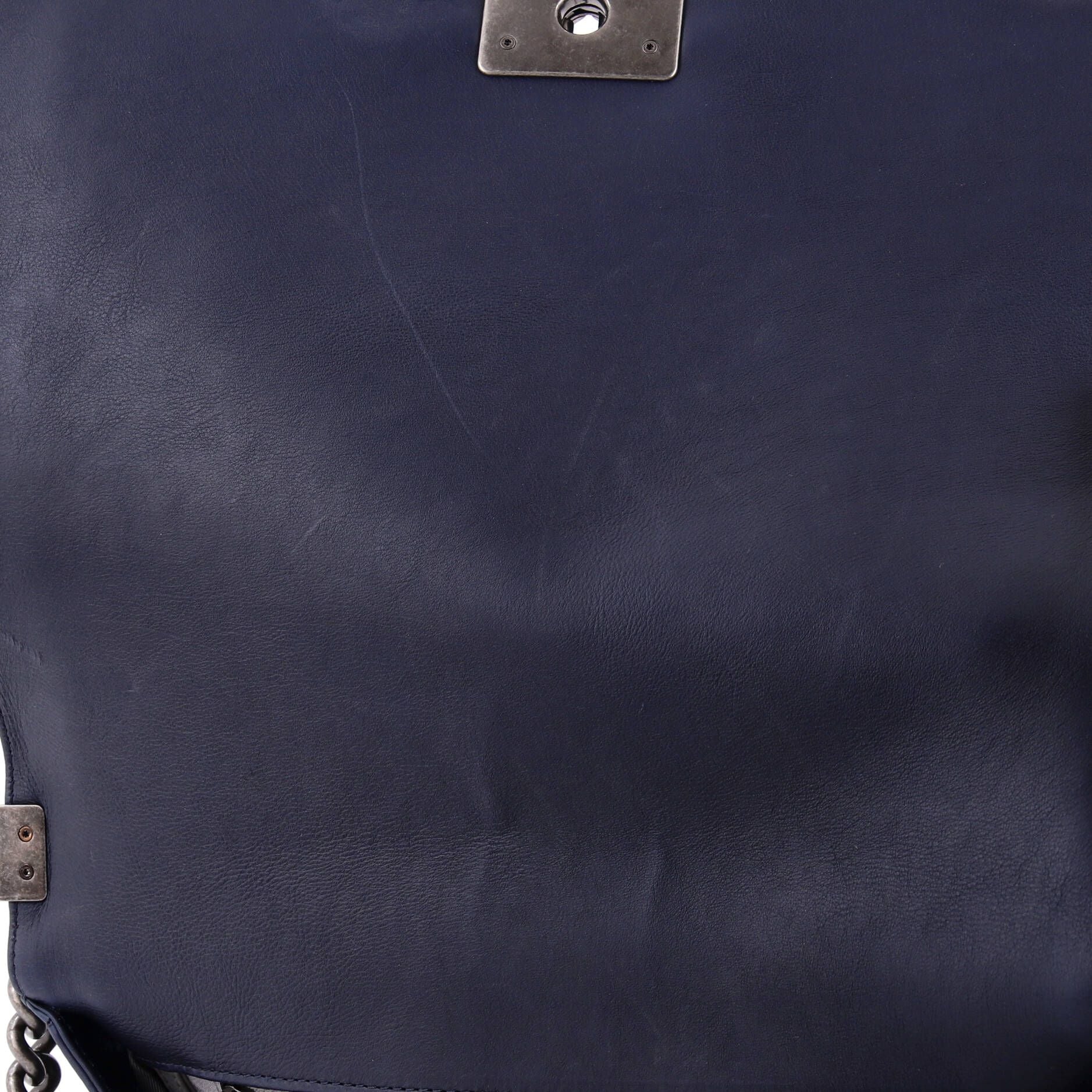 Chanel Double Stitch Boy Flap Bag Quilted Calfskin Large