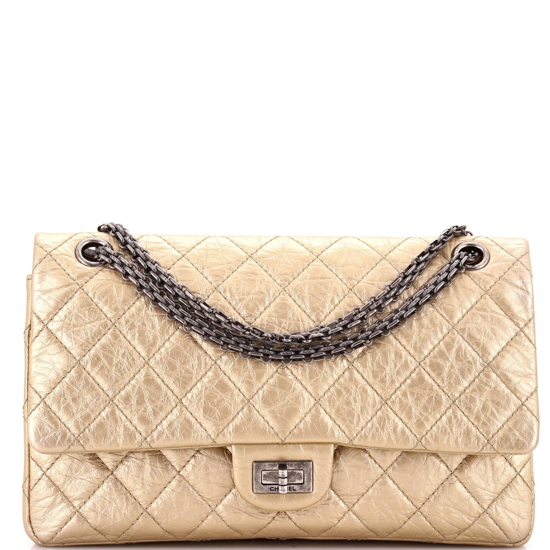 Chanel Reissue 2.55 Flap Bag Quilted Metallic Aged Calfskin 226