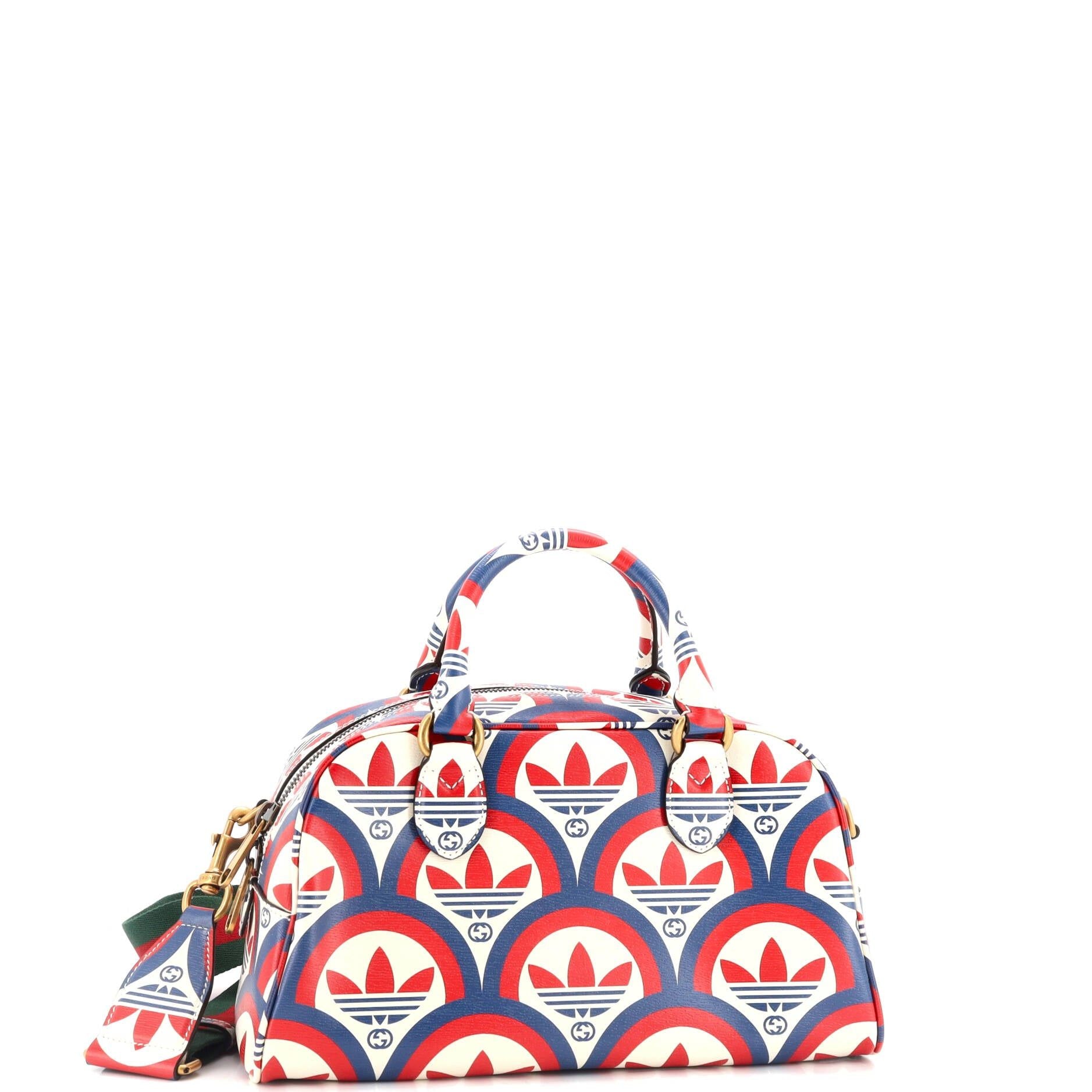 Gucci X Adidas Duffle Bag Printed Leather Mini
