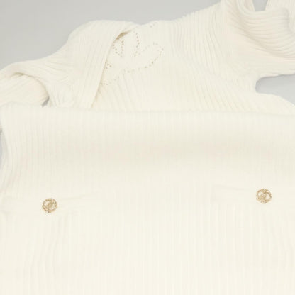 Chanel One Piece Knitted Fabrics White Cc Auth