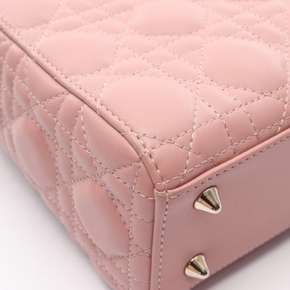 Dior Lady Dior My Abcdior Small Cannage Handbag Pink Lambskin (sheep Leather) M 0538onge