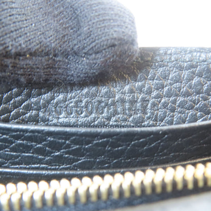 Gucci Textured Calfskin Medium Betty Chain Wallet Black