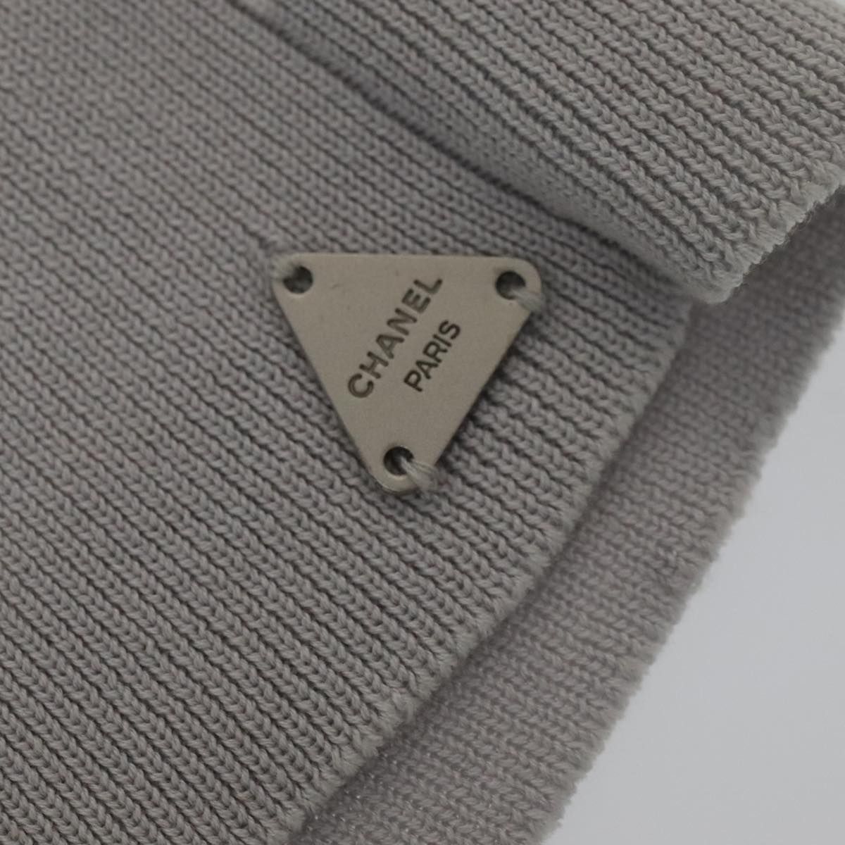 Chanel Tank Top Cotton 38 Gray Cc Auth