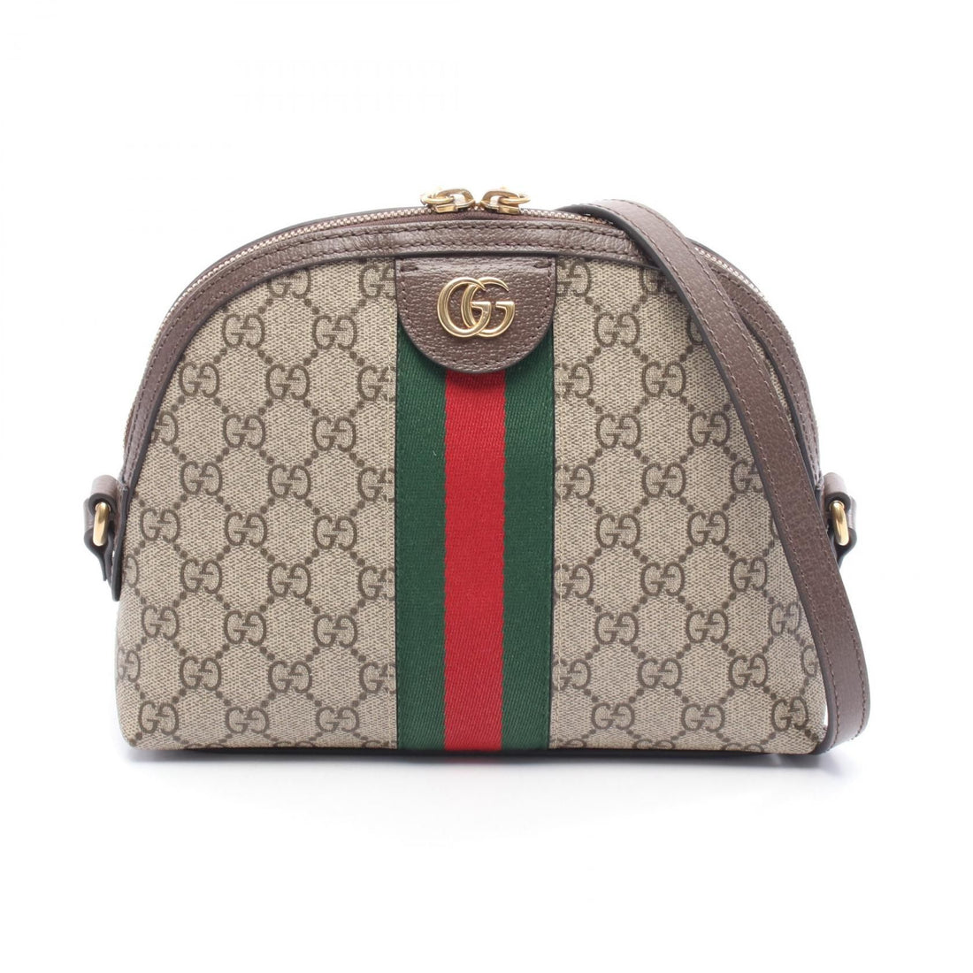 Gucci Ophidia Gg Supreme Shoulder Bag Beige Brown Pvc Coated Canvas 499621
