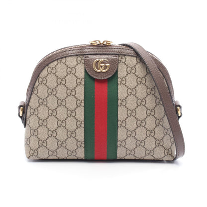 Gucci Ophidia Gg Supreme Shoulder Bag Beige Brown Pvc Coated Canvas 499621