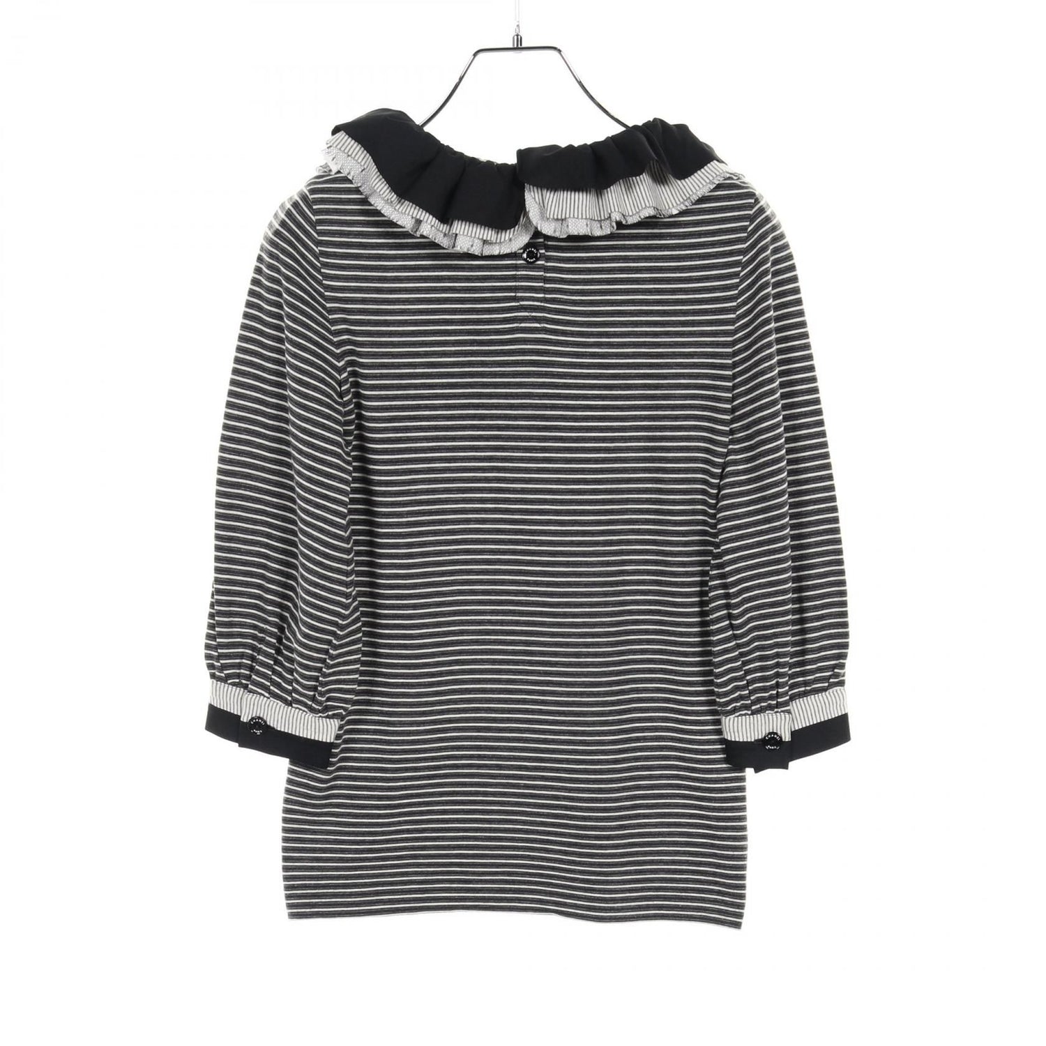 Chanel Black White T-shirt Cotton Nylon P 34294k 00963