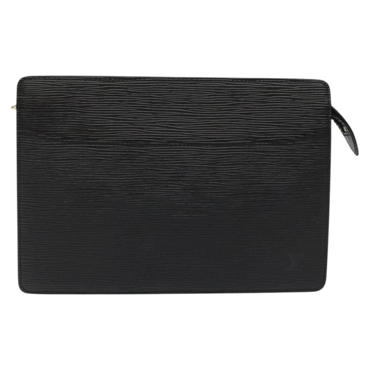Louis Vuitton Epi Pochette Homme Clutch Bag Black Noir M 52522 Lv Auth
