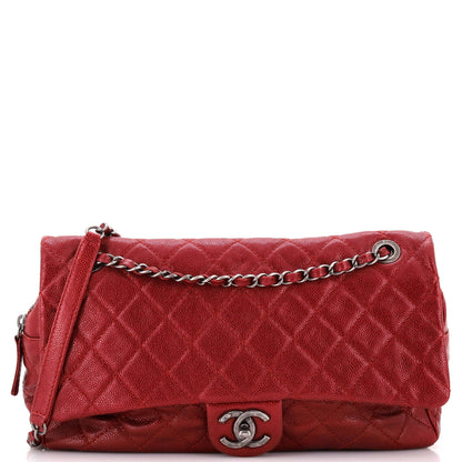 Chanel Easy Flap Bag Quilted Caviar Jumbo