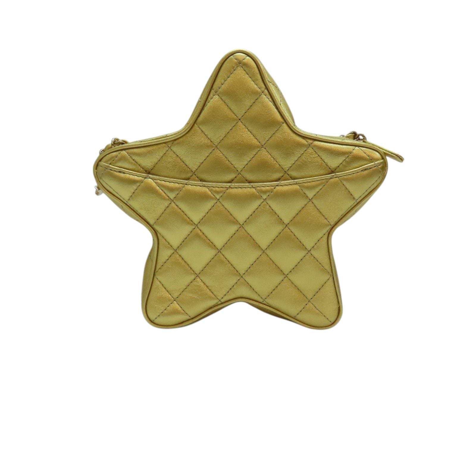 Chanel Matelasse Star Shoulder Bag Lambskin Gold