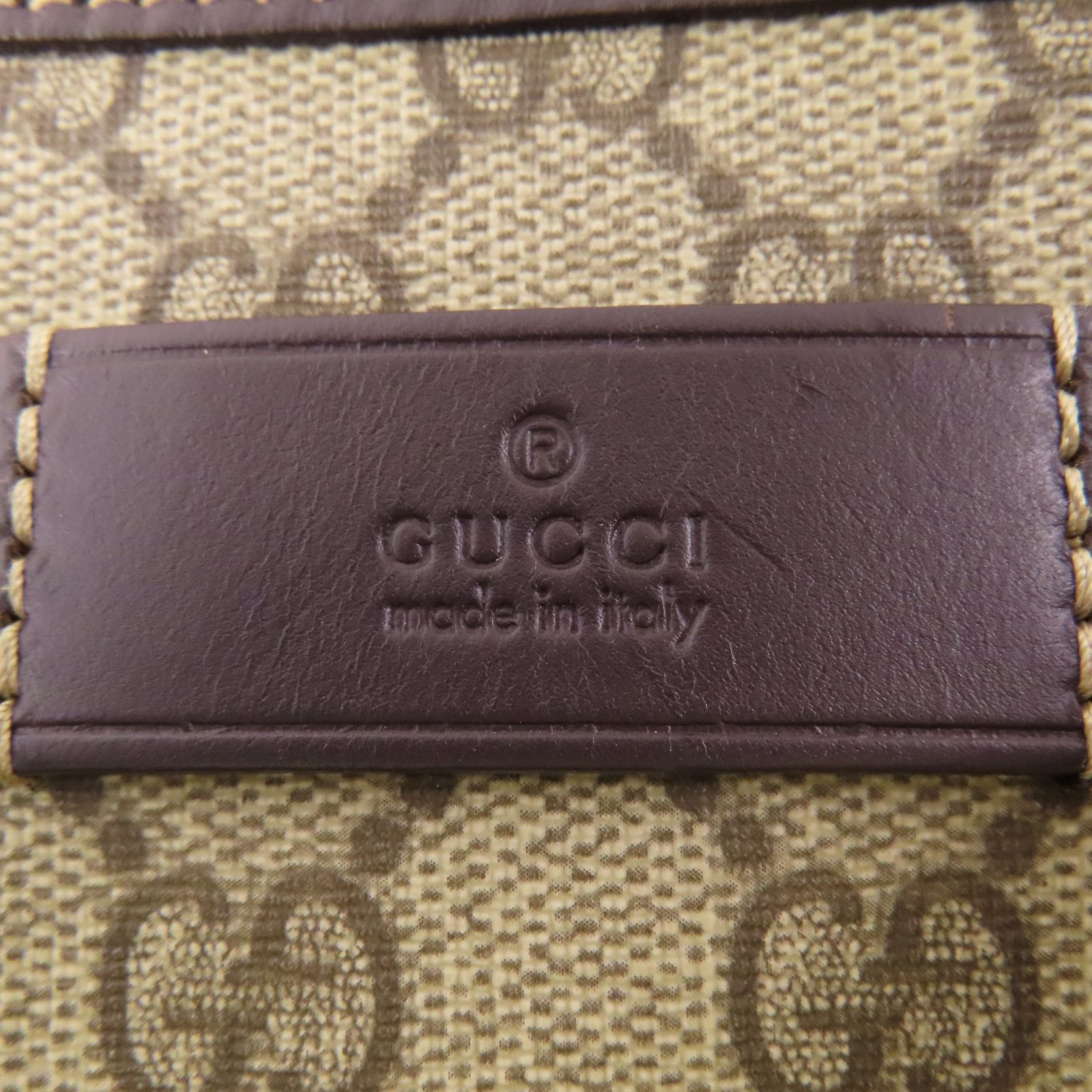 Gucci Layered Canvas Gg Tote Bag Handmade Bag Tote Bag Brown Pvc Coated Canvas 211137