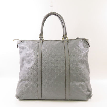 Gucci Cowhide Leather Tote Bag Gray Calfskin (cowhide) 201482